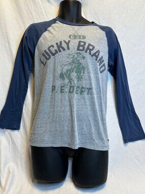 Boys Lucky Brand Navy and Gray Raglan Long sleeve T-Shirt | Active | Baseball